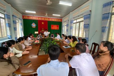 Hội nghị lấy phiếu tín nhiệm bổ nhiệm lại chức danh Hiệu trưởng, trường Tiểu học Nguyễn Chí Thanh.